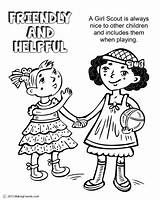 Coloring Scout Helpful Friendly Girl Pages Law Daisy Petal Book Scouts Yellow Makingfriends Color Print Activities Clipart Daisies Printable Caring sketch template