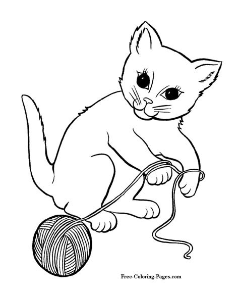 coloring pages  cats playing