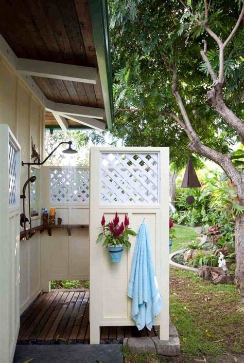 30 Stupendous Outdoor Shower Ideas Pinzones Privacy Fence Designs