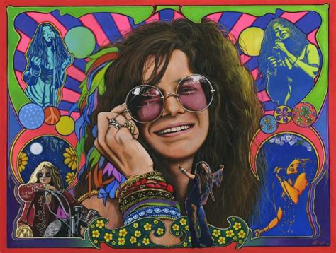 psychedelic wallpaper of janis joplin supportive guru