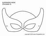 Mask Superhero Printable Template Mascaras Print Firstpalette Carnaval Masks Diy Coloring sketch template