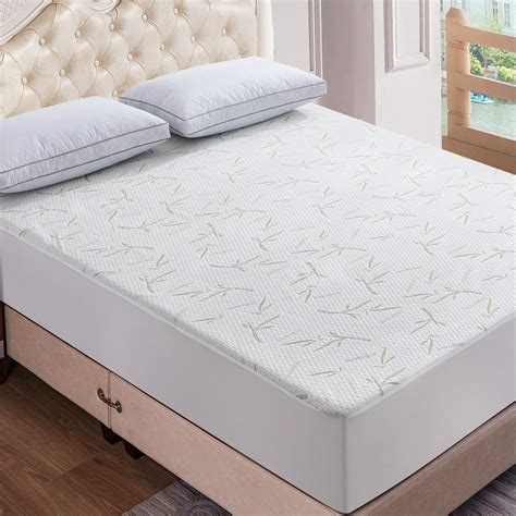 bamboo waterproof mattress protector queen size hypoallergenic breathable waterproof