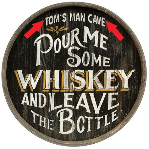 pour   whiskey personalized barrel  lone star western decor
