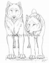 Drawing Coloring Wolf Wolves Pages Deviantart Base Adults sketch template