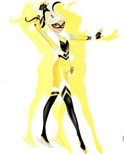 queen bee in her new winter themed super suit from miraculous ladybug