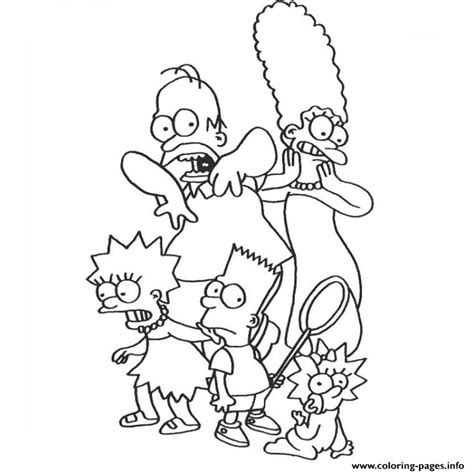 les simpson horror show coloring page printable