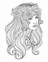 Coloring Pages People Adult Hard Beautiful Human Printable Girl Color Drawing Adults Worksheets Hair Sandbox Colouring Faces Sheets Colored Little sketch template