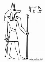 Anubis Egypt Egipto Egipcio Printcolorfun Colorare Anubi Stencils Dibujos Mummification Egipcios Jackal Ruled Afterlife Zahra Pyramid Hieroglyphics Occult Dios ägyptische sketch template