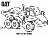 Coloring Pages Cat Truck Caterpillar Backhoe Kids Construction Printable Articulated Popular Party sketch template