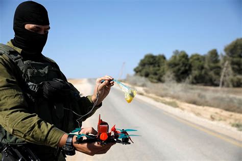 explosive drone threat  gaza