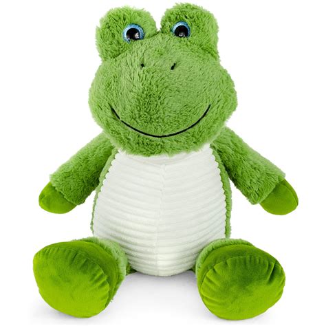 super soft plush corduroy cuddle farm frog stuffed animal toy