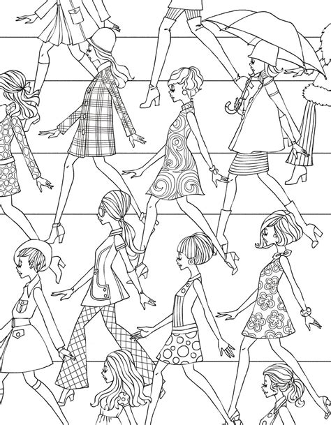 fashion coloring book  adults  file svg png dxf eps