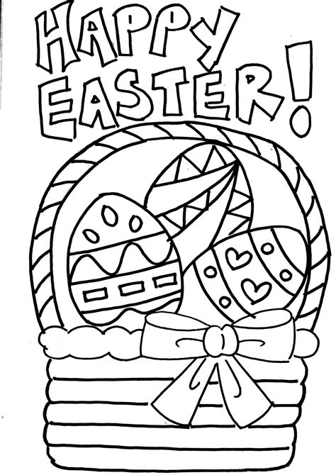 easy easter coloring sheets coloring pages