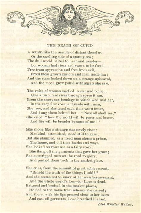 the death of cupid an ella wheeler wilcox poem