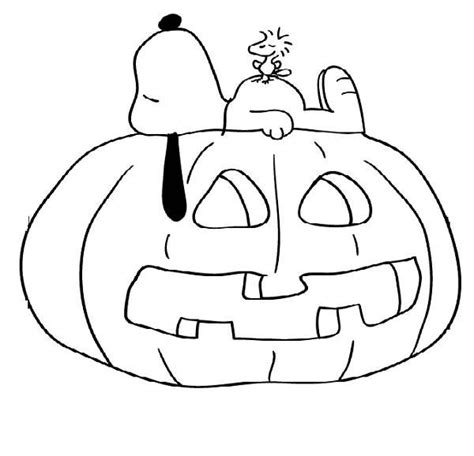 snoopy pumpkin coloring pages coloring pages