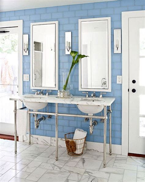 36 Blue And White Bathroom Tile Ideas And Pictures 2020
