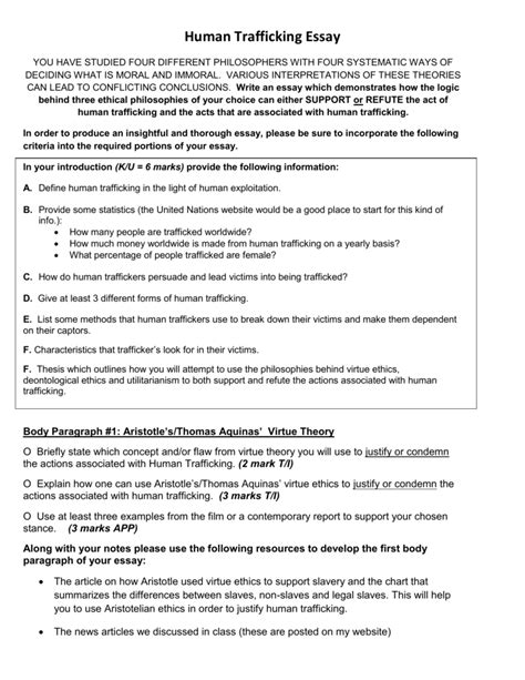 ️ human trafficking paper outline sex trafficking essay example
