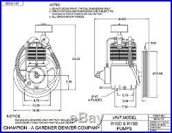 champion rb   hp  stage splash lubricated replacement compressor pump air compressor pumps