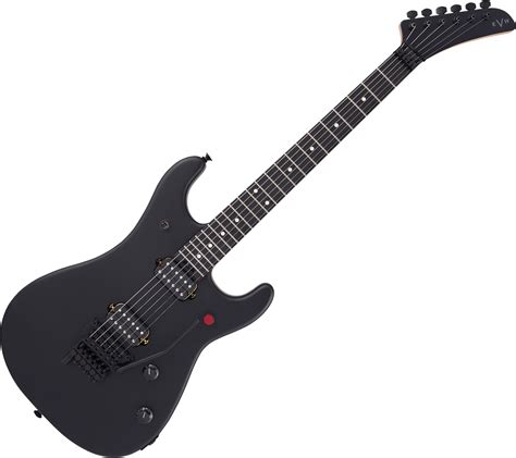 evh  series standard mex eb stealth black solid body electric guitar black