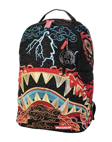 sprayground synthetic backpacks fanny packs  black lyst