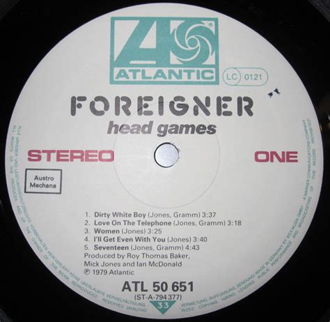 foreigner head games vinyl discogs