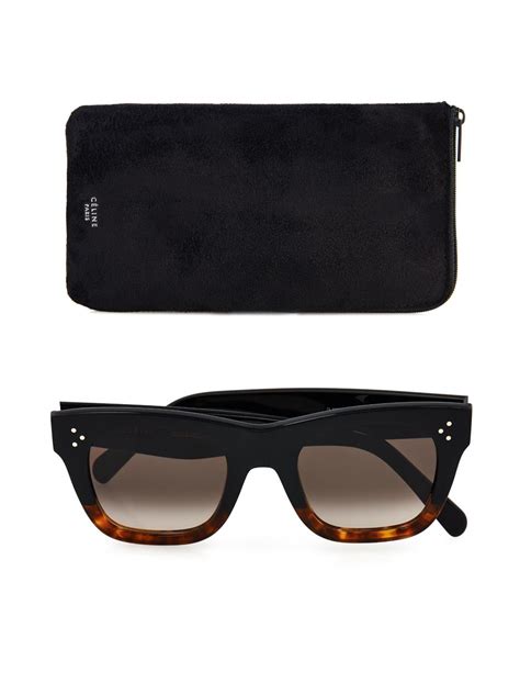 céline square framed acetate sunglasses in black lyst