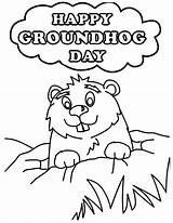 Groundhog Coloring Pages Printable Ground Hog Color Happy Kids Preschool Print Sheets Drawing Printables Very Getdrawings Pict Draw Funny Activities sketch template