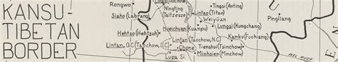 ‘kansu tibetan border in missionary atlas 1950 special