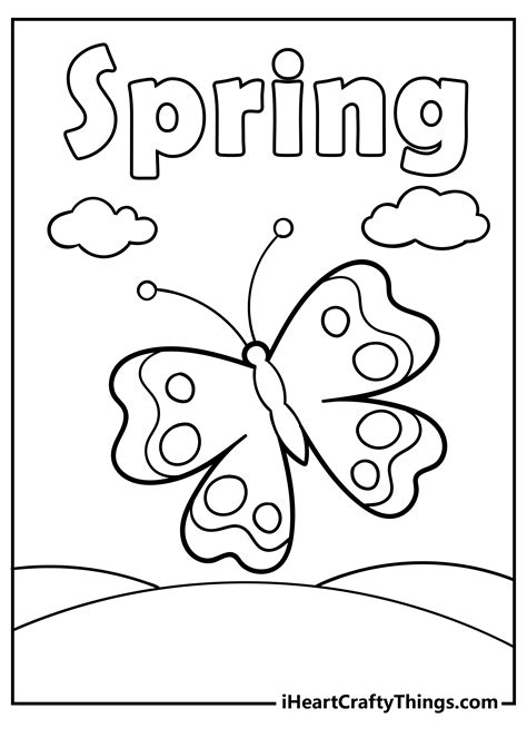 spring coloring worksheets worksheets  kindergarten