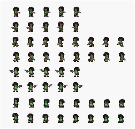 preview pixel art character sprite sheet hd png  kindpng