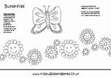 Colouring Minibeasts Sheets Butterfly Minibeast Kids Facts Colour Kidspuzzlesandgames sketch template