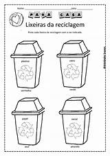 Meio Reciclagem Atividade Educação Higiene Ambiental Ciências Escolha sketch template