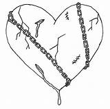 Chained Heart Deviantart sketch template
