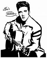 Elvis Presley Drawing Silhouette Stencil Clip Tattoo Rock Transparent Background Stencils Pop Choose Board Illustrations sketch template