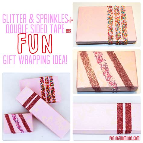 glitter and sprinkles double sided tape fun t