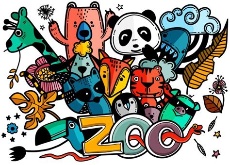 premium vector zoo illustration