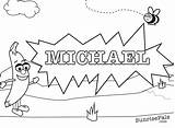 Coloring Michael Pages Print Names Spelling Abigail Color Name Getcolorings sketch template