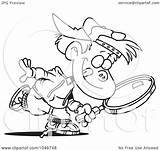 Glass Magnifying Boy Outline Seeking Cartoon Royalty Illustration Toonaday Rf Clip Clipart Leishman Ron sketch template