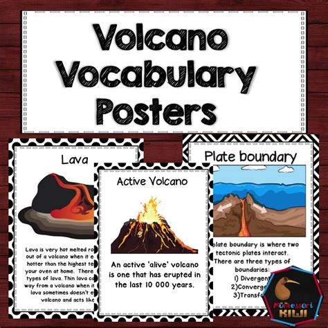 volcano posters  images vocabulary posters volcano science teaching resources