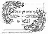 Cares He Coloring Bible sketch template