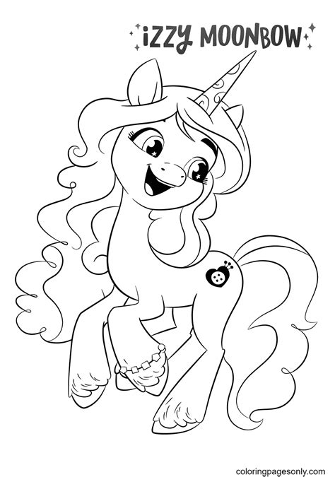 mlp  izzy moonbow coloring pages  printable coloring pages