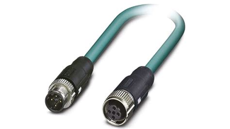 cable ethernet categorie  phoenix contact bleu  avec connecteur droit rs