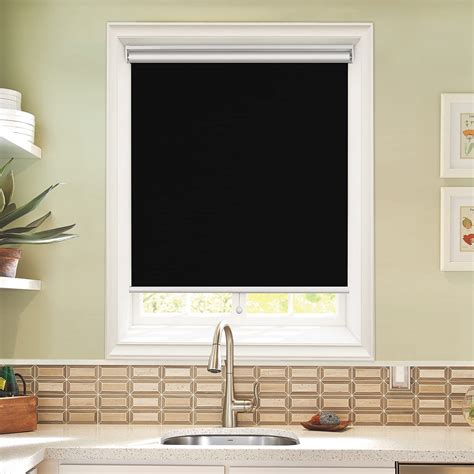 buy roller shades pull  blackout shades cordless window blinds  spring system thermal