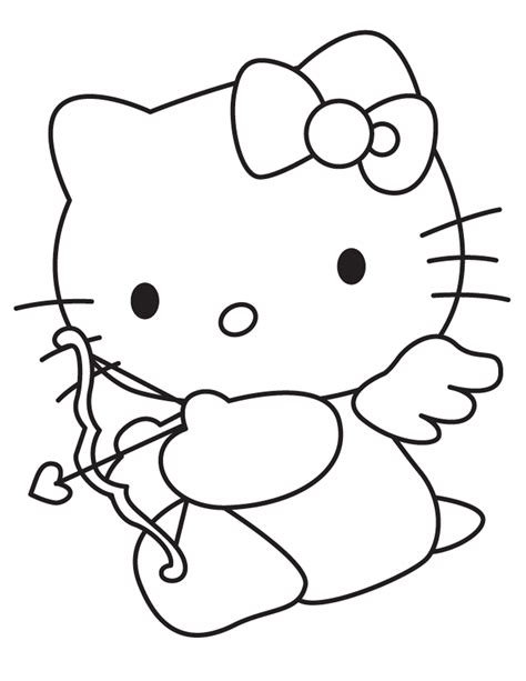 kitty valentine coloring pages