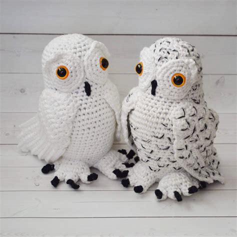 crochet owl  pattern snowy owl white snow owl etsy