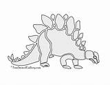 Dinosaur Stencil Stegosaurus Stencils Freestencilgallery Simple Drawings Pumpkin sketch template