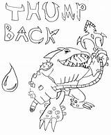 Thumpback Skylander sketch template