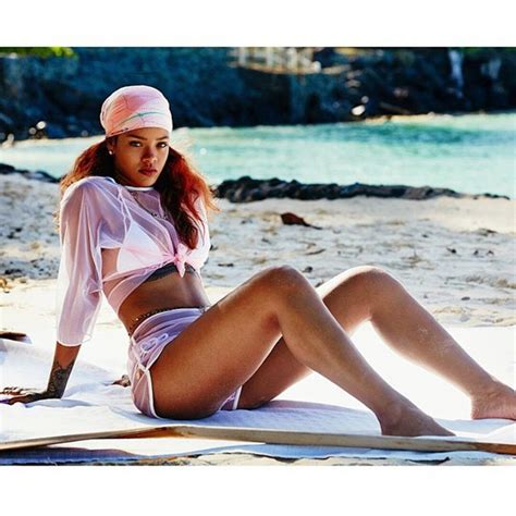 divaparrots weekly rihanna vacations in hawaii in a white bikini ensemble