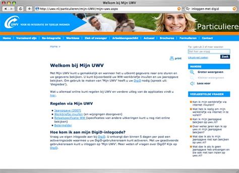 uwv werkmap inloggen digid