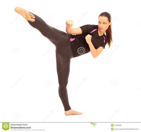 Karate Kick Stock Image Image Of Sport Health High